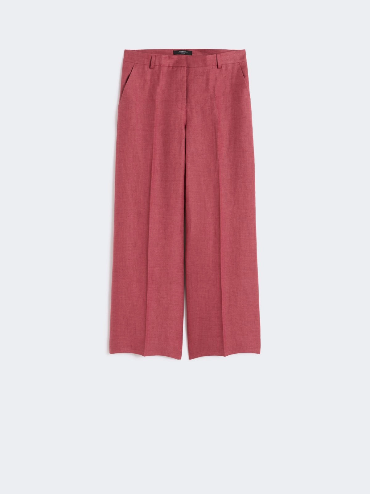 Weekend Max Mara donna pantalone in lino lavato rosso ciliegia WKDMALIZIA - immagine 4