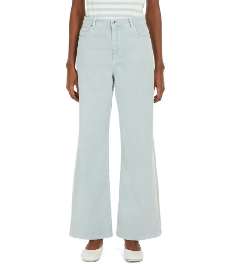 Weekend Max Mara donna pantalone gamba larga azzurro WKDMEDINA