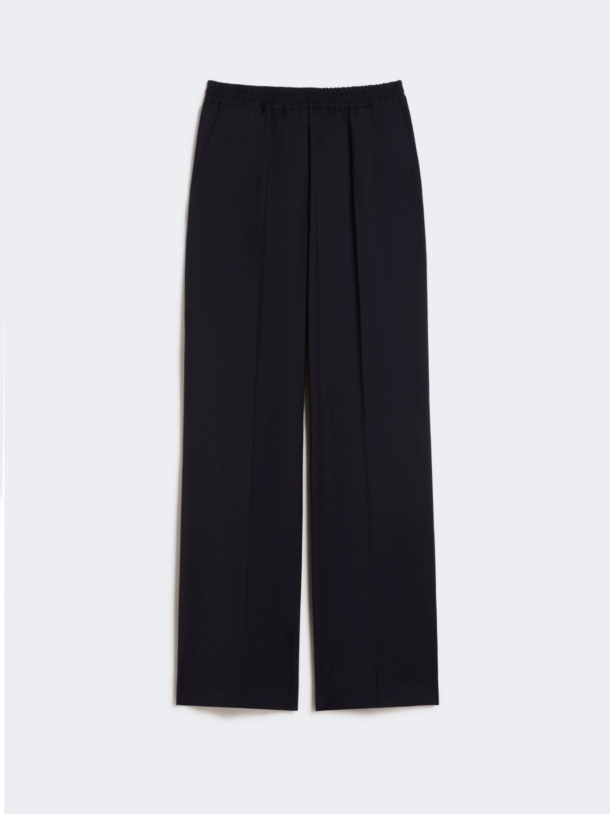 Weekend Max Mara pantalone largo in tela di lana blu WKDMALLO - immagine 4