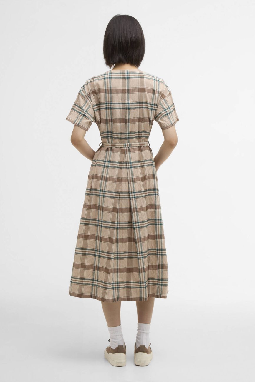 Barbour abito tartan oversize GWEN