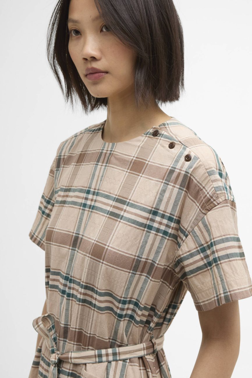 Barbour abito tartan oversize GWEN