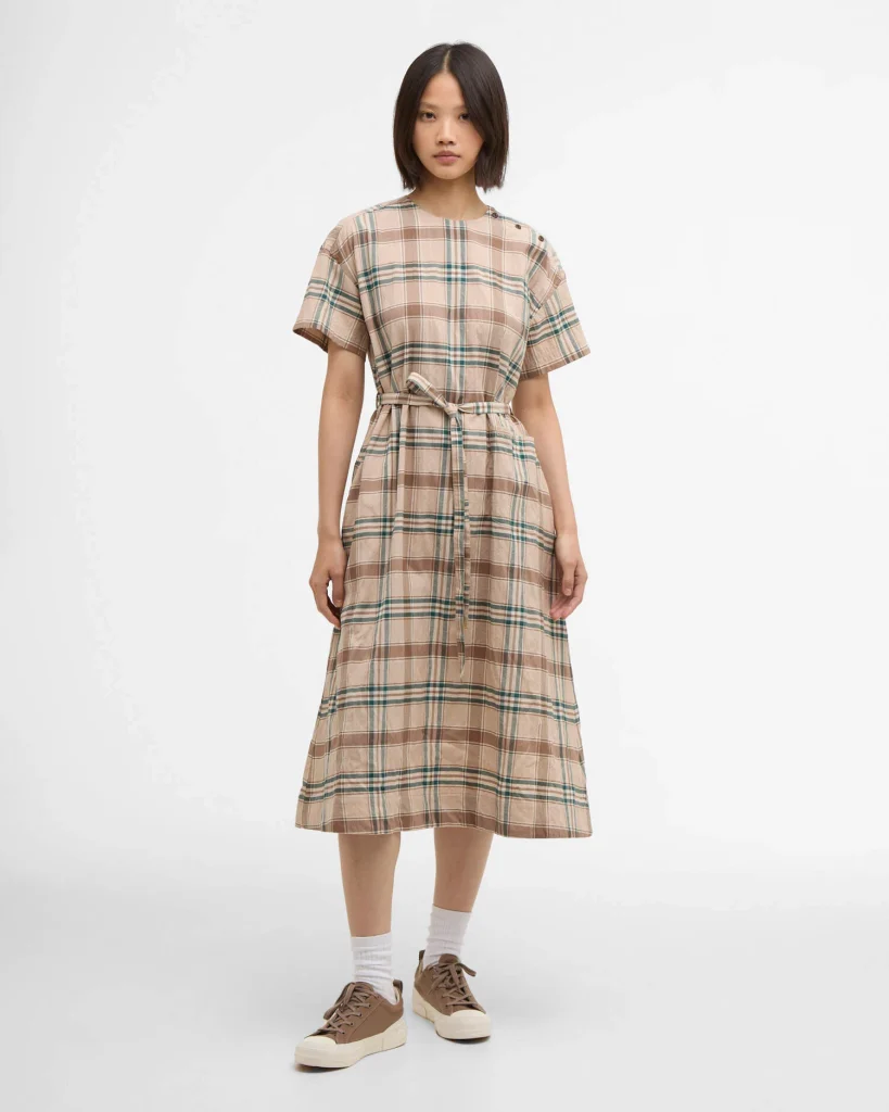 Barbour abito tartan oversize GWEN