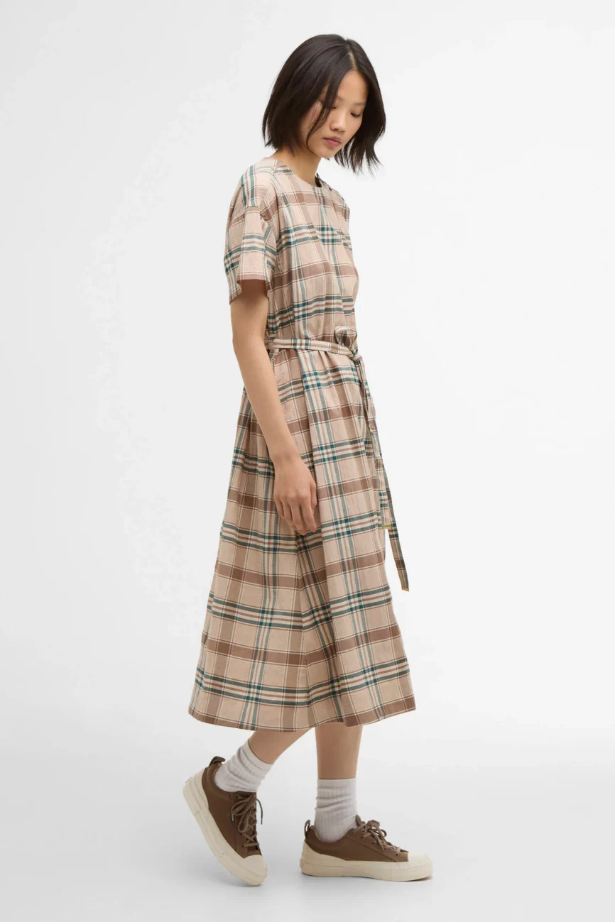 Barbour abito tartan oversize GWEN