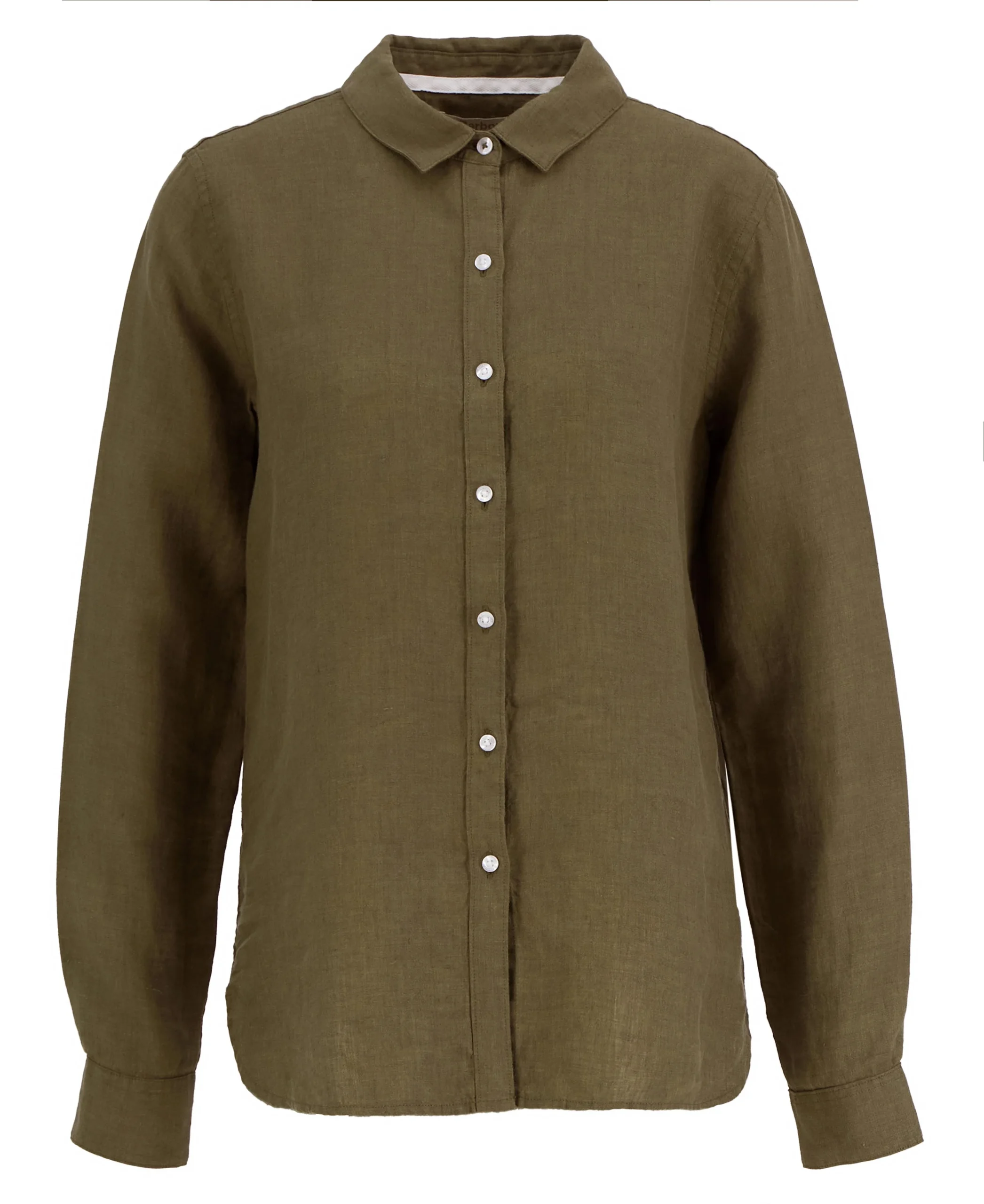 Barbour donna camicia in lino verde militare MARINE - immagine 2