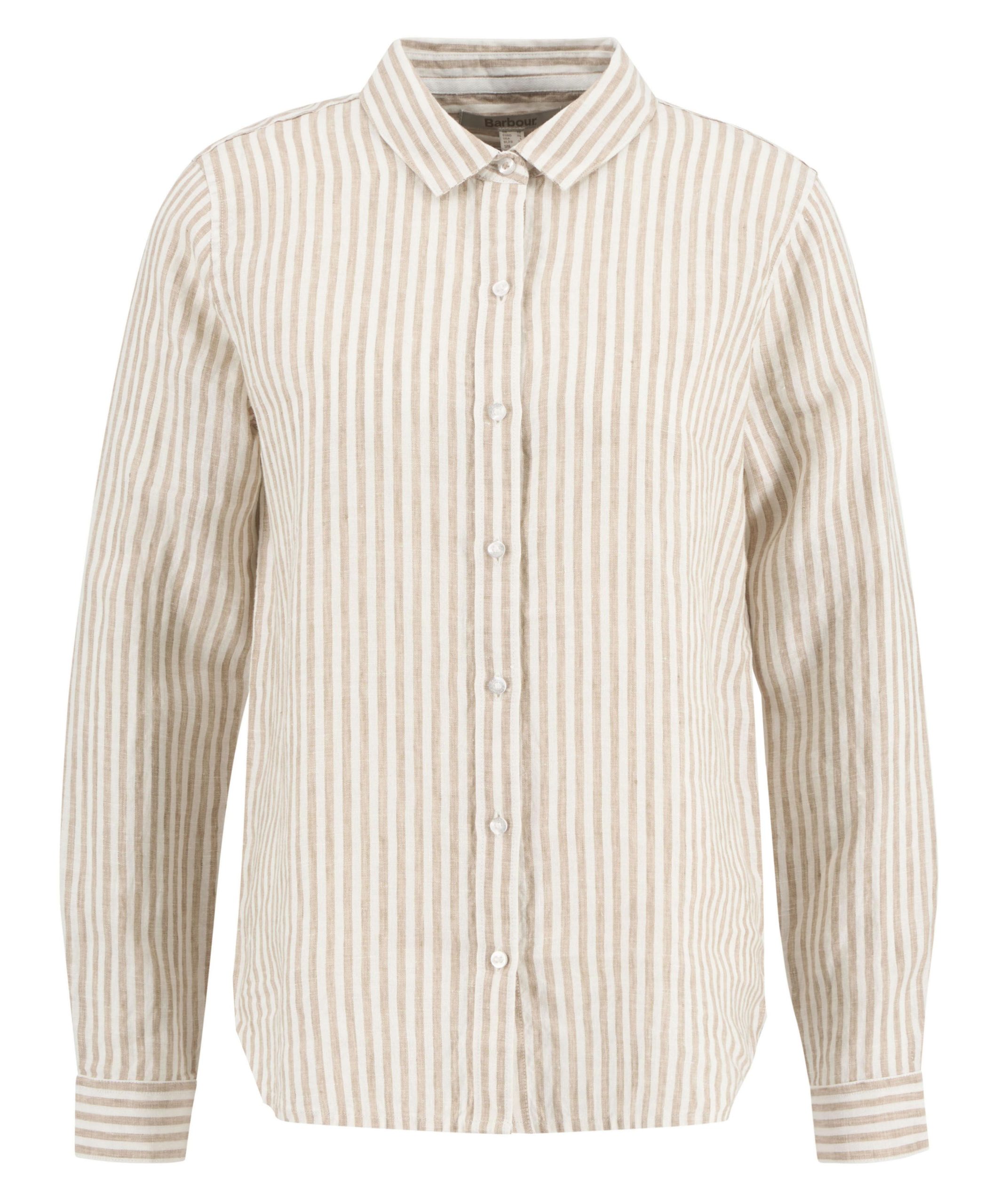 Barbour donna camicia in lino a righe beige MARINE - immagine 6
