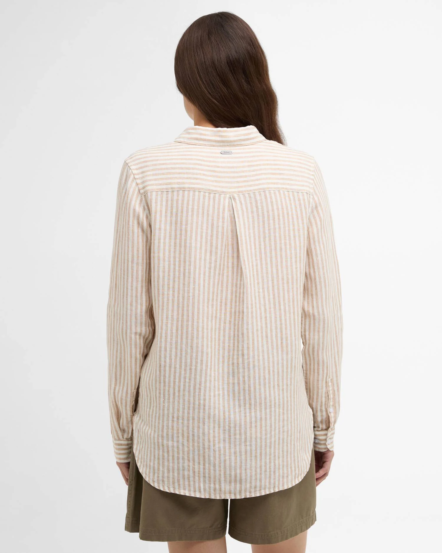 Barbour donna camicia in lino a righe beige MARINE - immagine 5