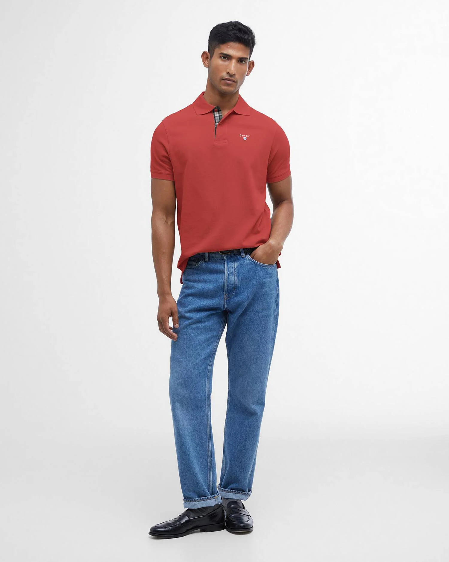 Barbour uomo polo rossa TARTAN - immagine 3