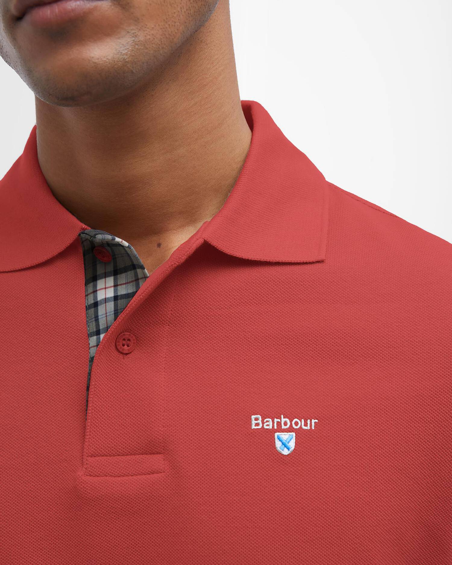 Barbour uomo polo rossa TARTAN - immagine 2