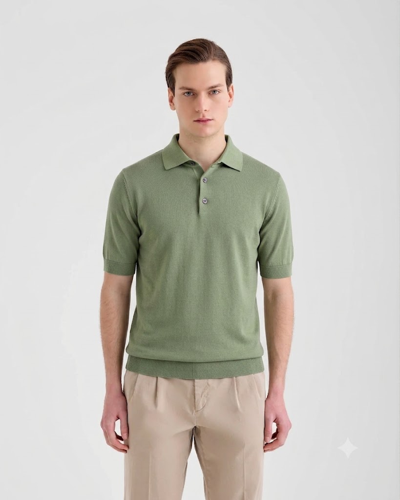 Filippo De Laurentiis polo in cotone finezza 18 verde loden