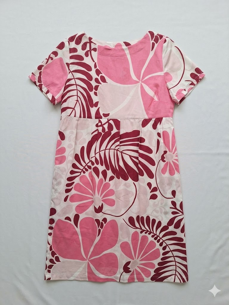 Pietrogrande abito in voile di cotone stampa fiori rosa - immagine 4