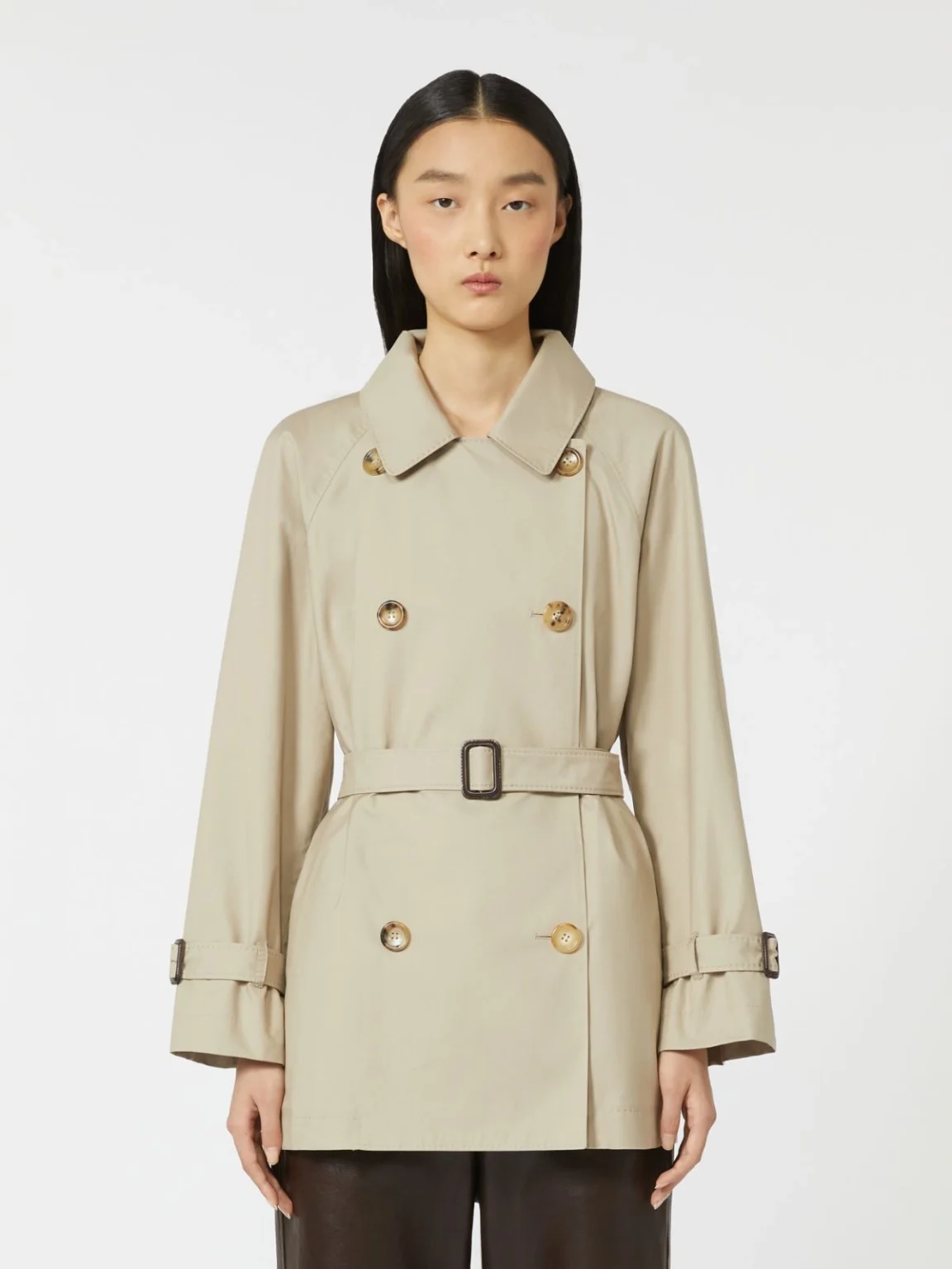 'S Max Mara trench in twill antigoccia beige MTCCALLE