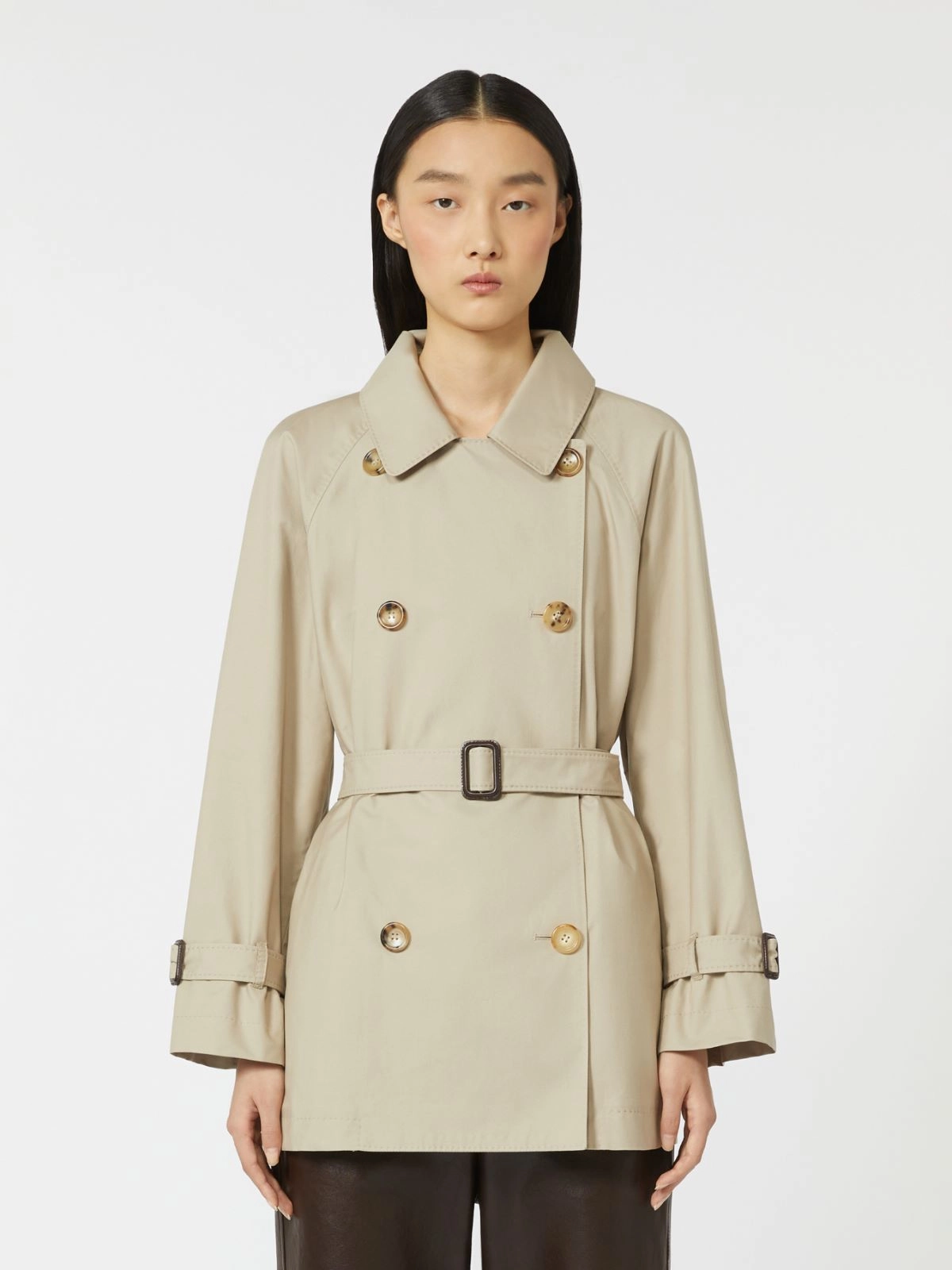 'S Max Mara trench in twill antigoccia beige MTCCALLE