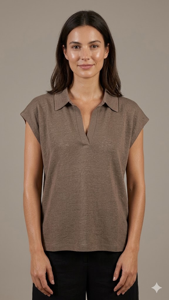 Seventy 19.70 polo skipper in lino marrone