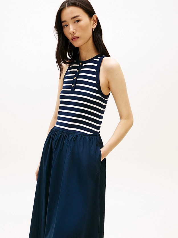Tommy Hilfiger donna abito lungo in jersey a righe - immagine 3