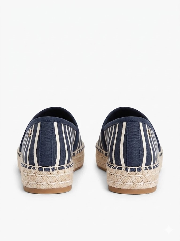 Tommy Hilfiger donna espadrillas in tela a righe con plateau - immagine 4
