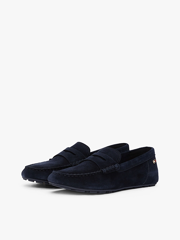 Tommy Hilfiger donna mocassino in pelle scamosciata blu - immagine 2