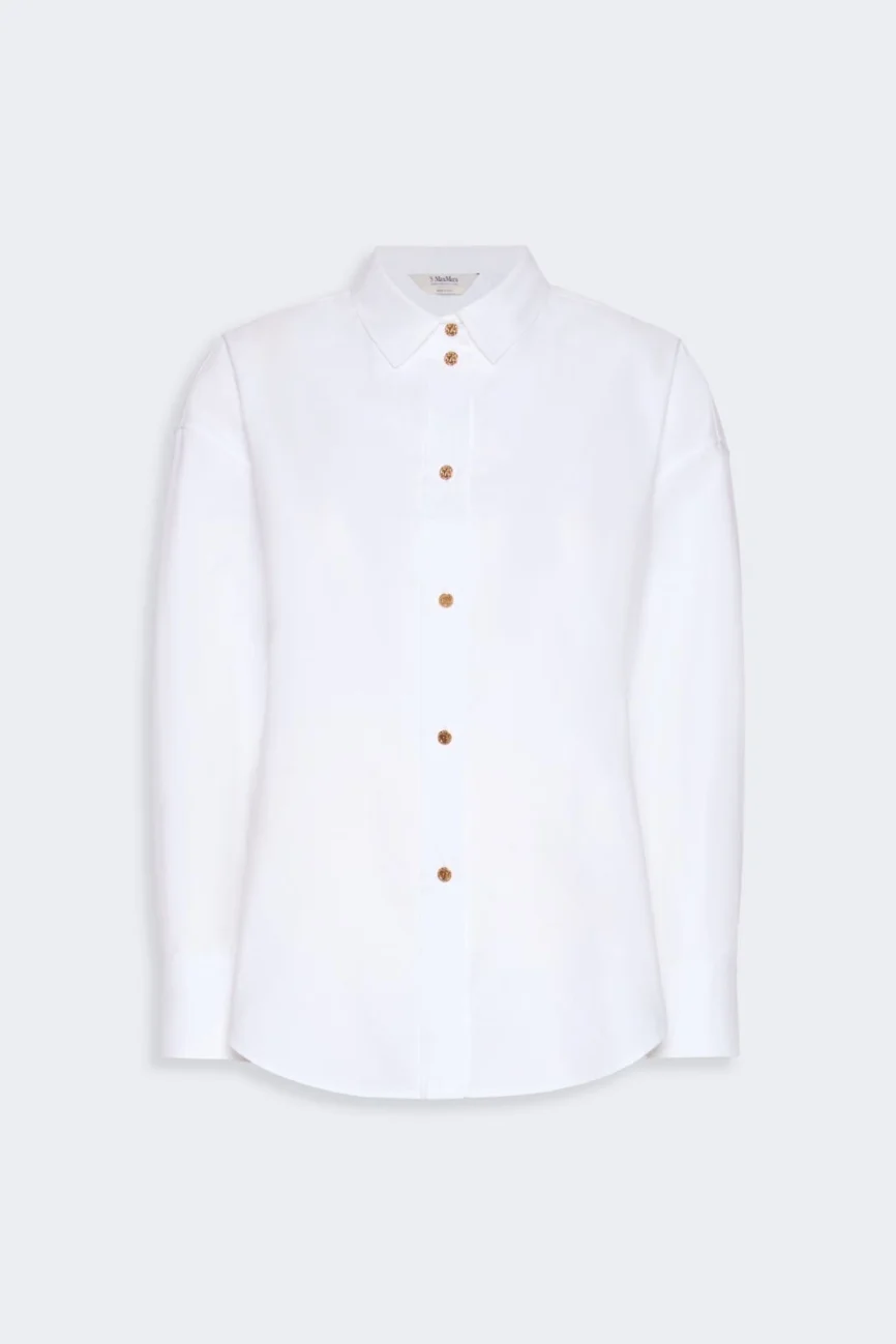 'S Max Mara camicia in oxford bianca SMMVOLONTA