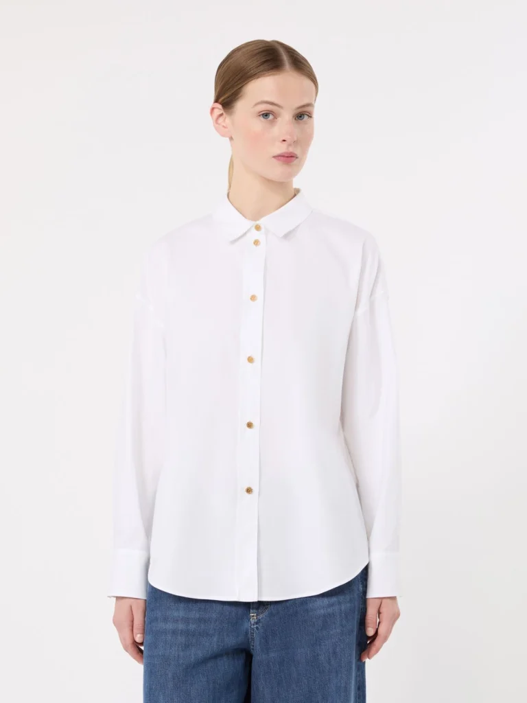 'S Max Mara camicia in oxford bianca SMMVOLONTA