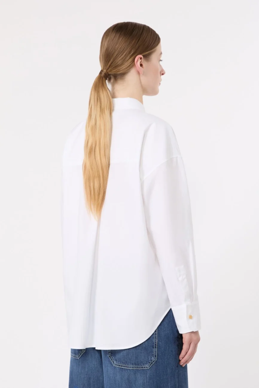 'S Max Mara camicia in oxford bianca SMMVOLONTA