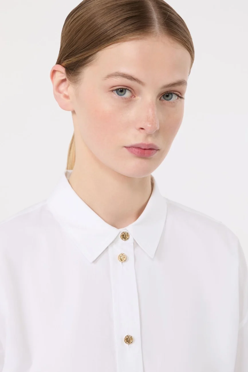 'S Max Mara camicia in oxford bianca SMMVOLONTA