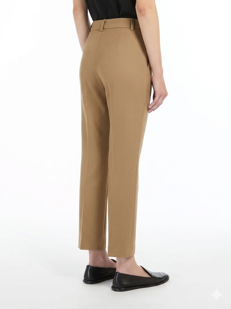 'S Max Mara pantalone in tessuto tecnico cammello UMANITA