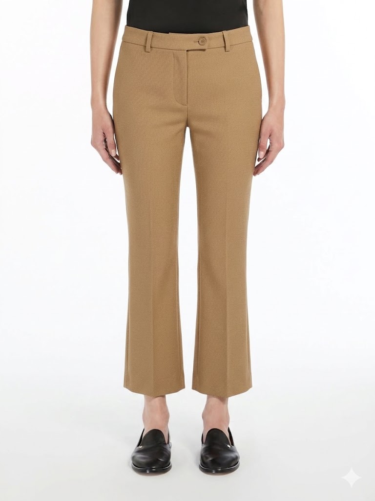 'S Max Mara pantalone in tessuto tecnico cammello UMANITA