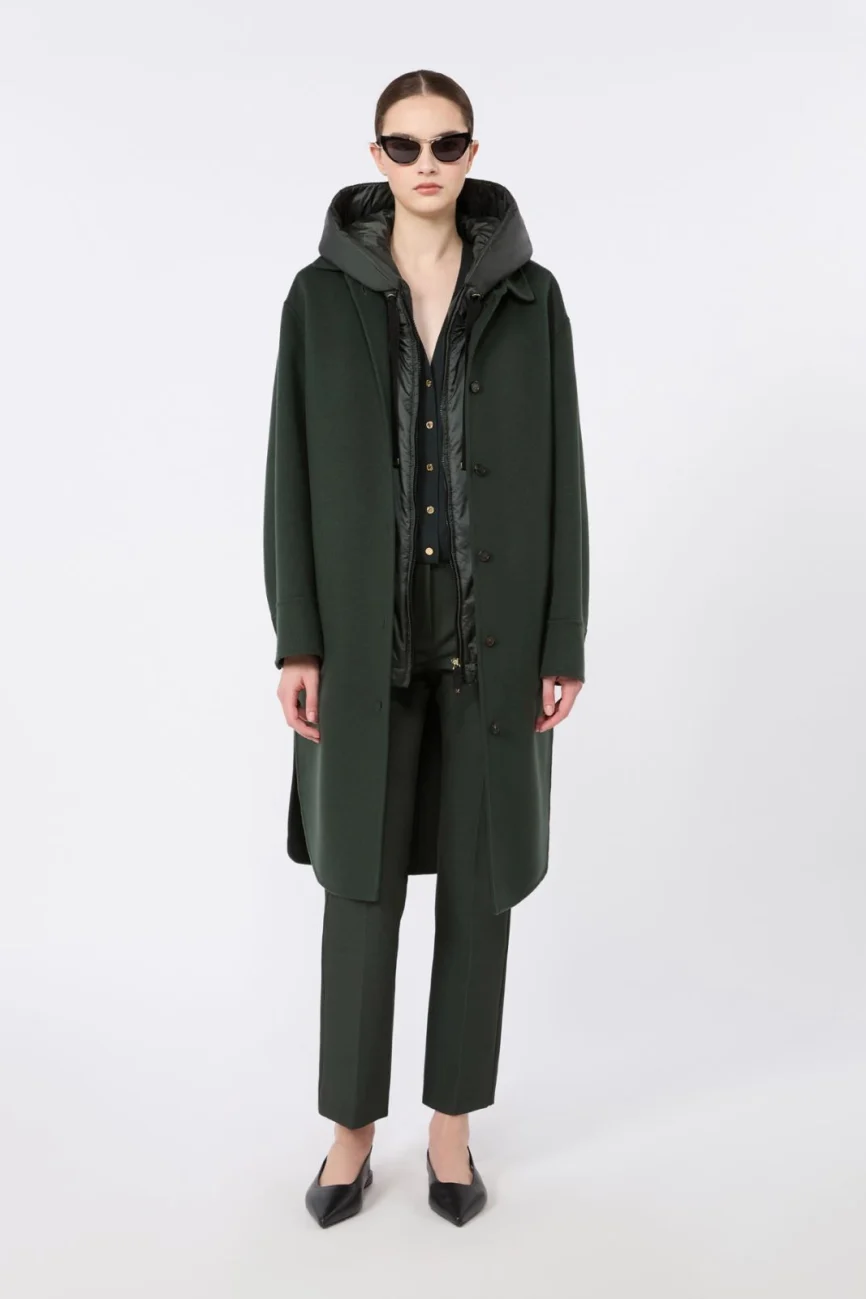 'S Max Mara pantalone in tessuto tecnico verde UMANITA