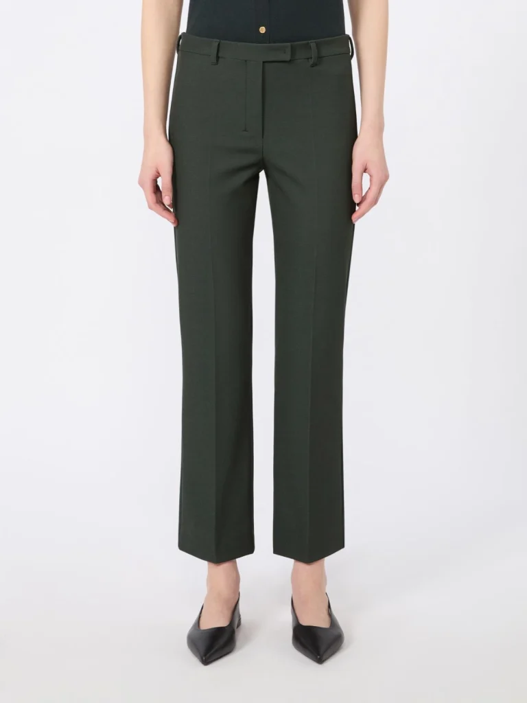 'S Max Mara pantalone in tessuto tecnico verde UMANITA