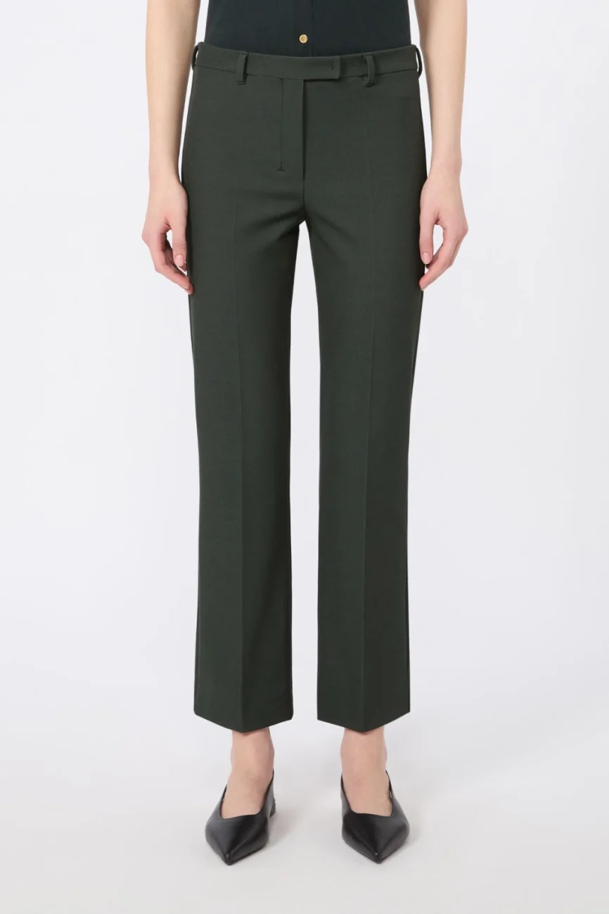 'S Max Mara pantalone in tessuto tecnico verde UMANITA