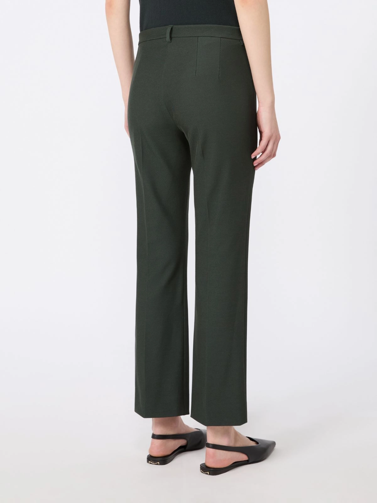 'S Max Mara pantalone in tessuto tecnico verde UMANITA