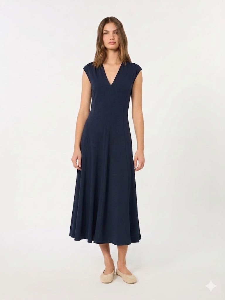 Weekend Max Mara abito in jersey blu WKDMASTER