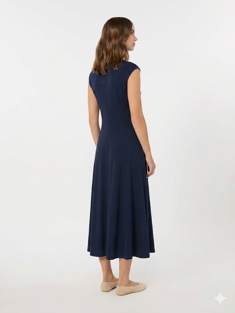 Weekend Max Mara abito in jersey blu WKDMASTER