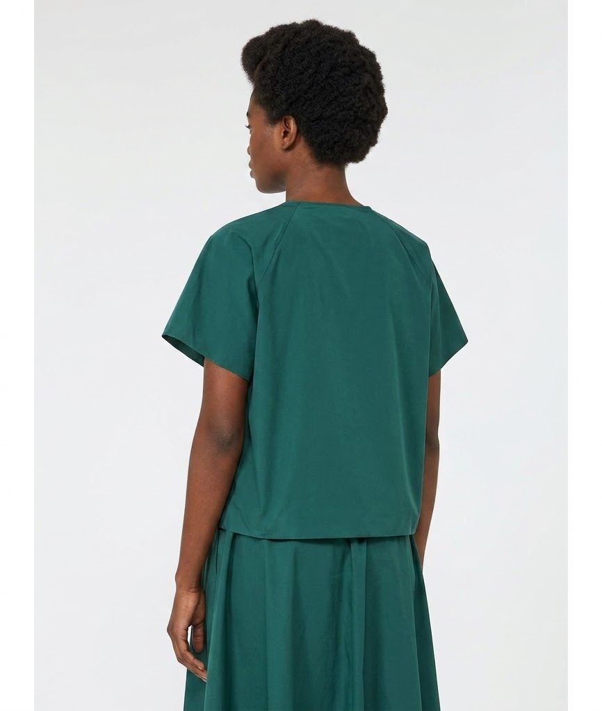 Weekend Max Mara blusa in taffetà verde WKDRECENTE