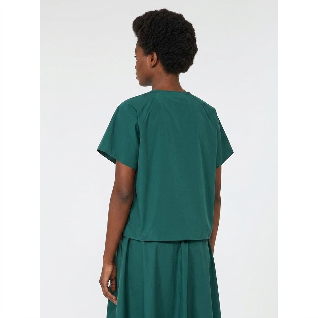 Weekend Max Mara blusa in taffetà verde WKDRECENTE