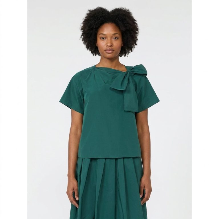 Weekend Max Mara blusa in taffetà verde WKDRECENTE