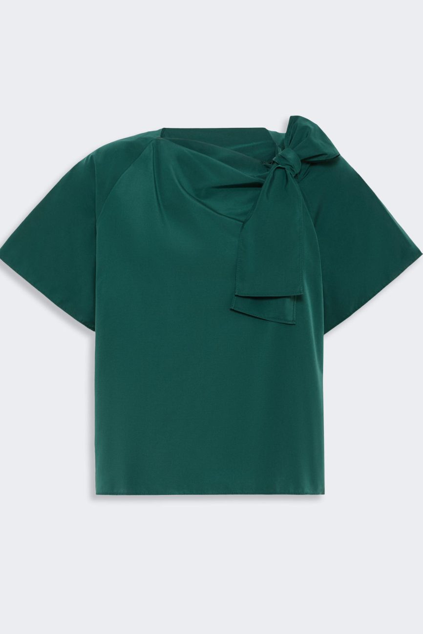 Weekend Max Mara blusa in taffetà verde WKDRECENTE