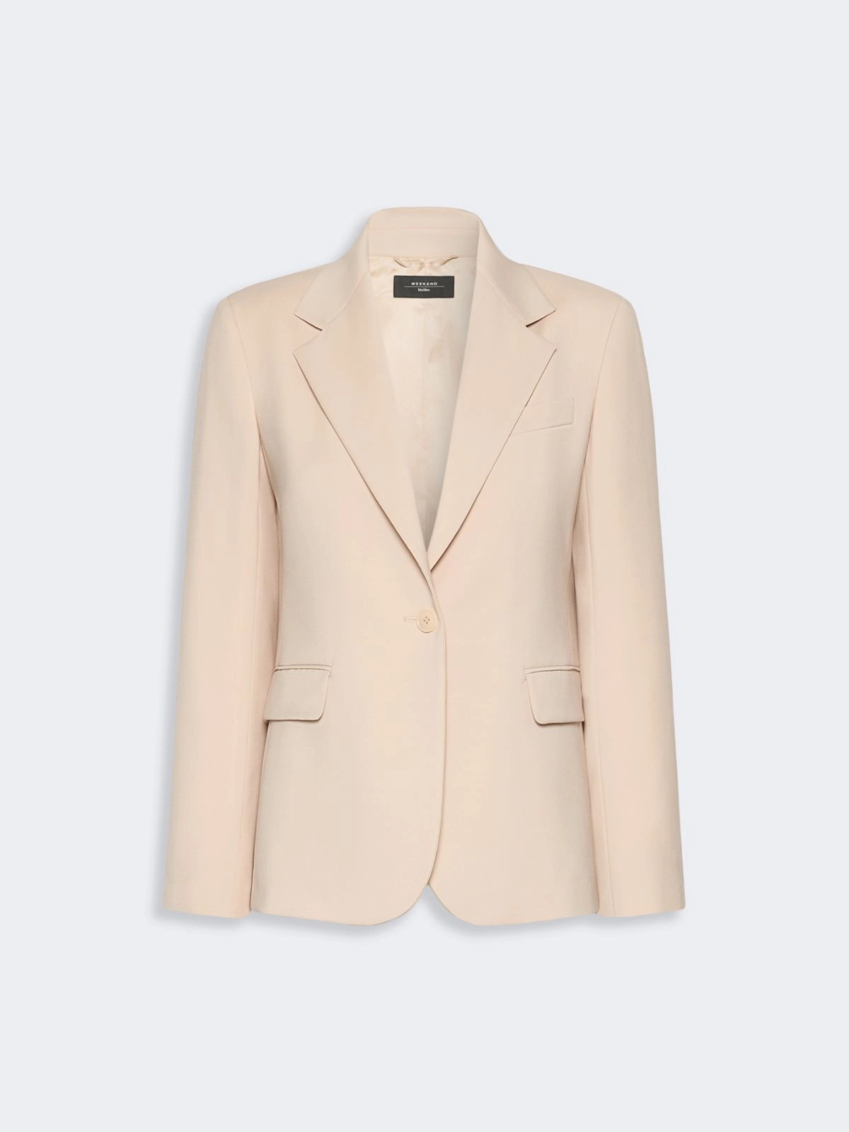 Weekend Max Mara giacca in tela di lana stretch rosa cipria WKDLAMINE