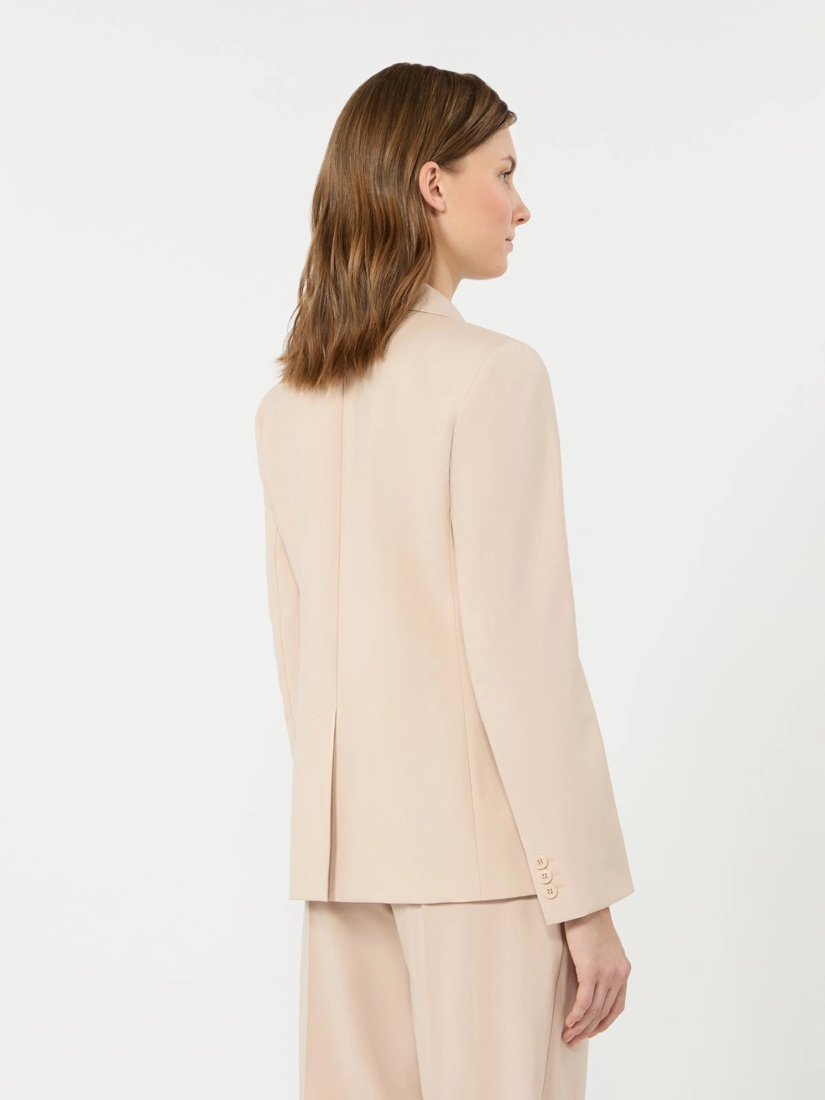 Weekend Max Mara giacca in tela di lana stretch rosa cipria WKDLAMINE