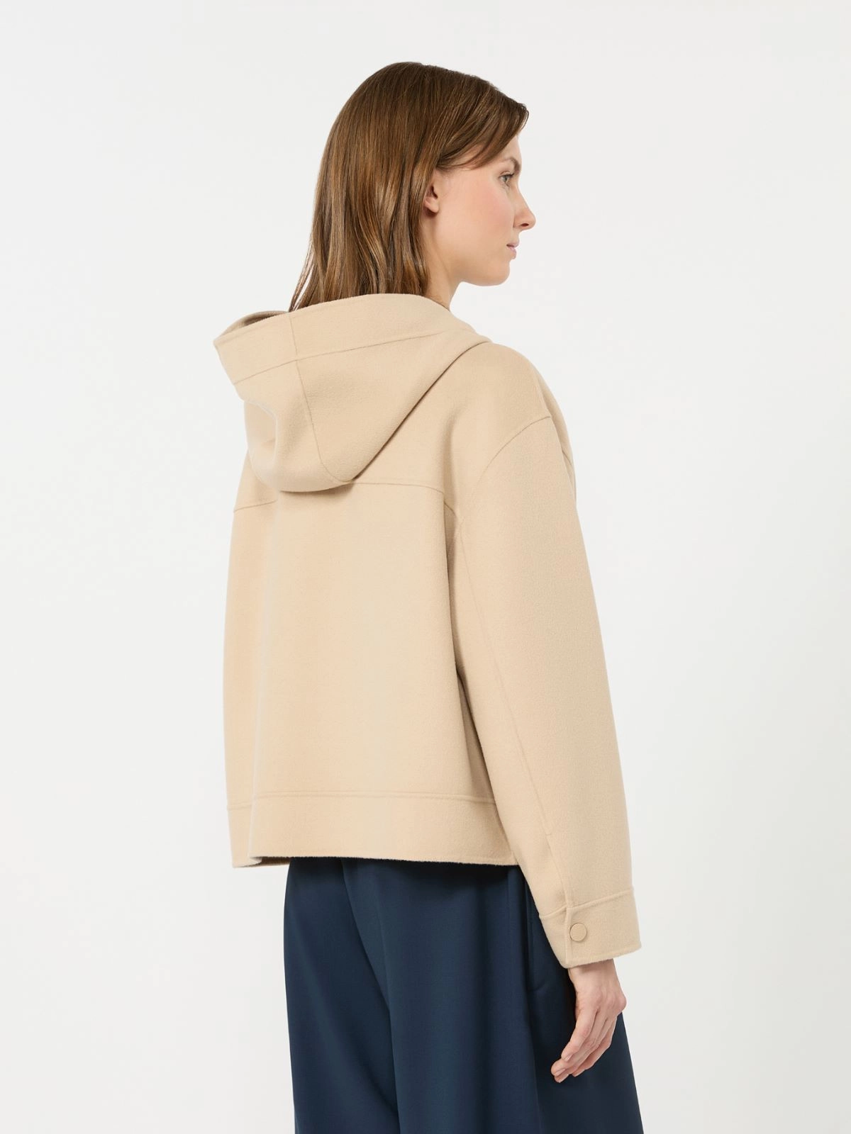 Weekend Max Mara giacca con cappuccio in doppio di lana WKDRIDENTE