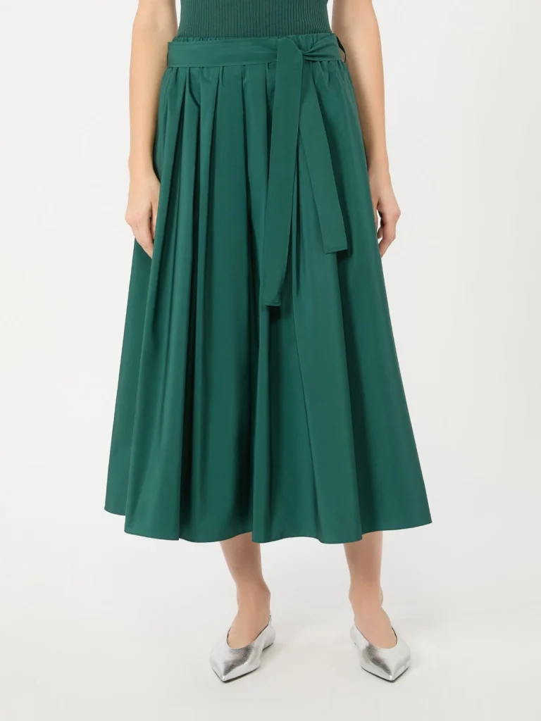 Weekend Max Mara gonna in taffetas verde WKDALPACA