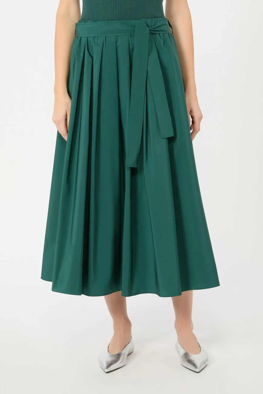 Weekend Max Mara gonna in taffetas verde WKDALPACA