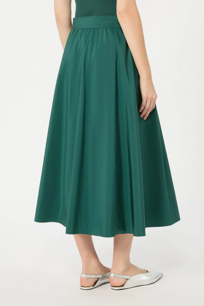 Weekend Max Mara gonna in taffetas verde WKDALPACA