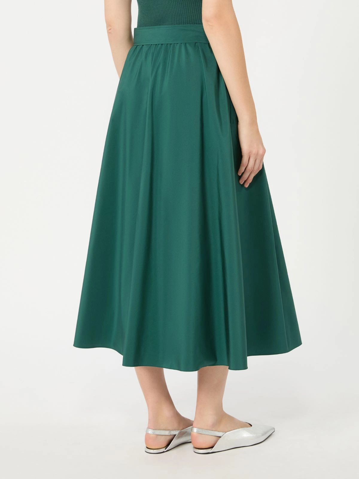 Weekend Max Mara gonna in taffetas verde WKDALPACA