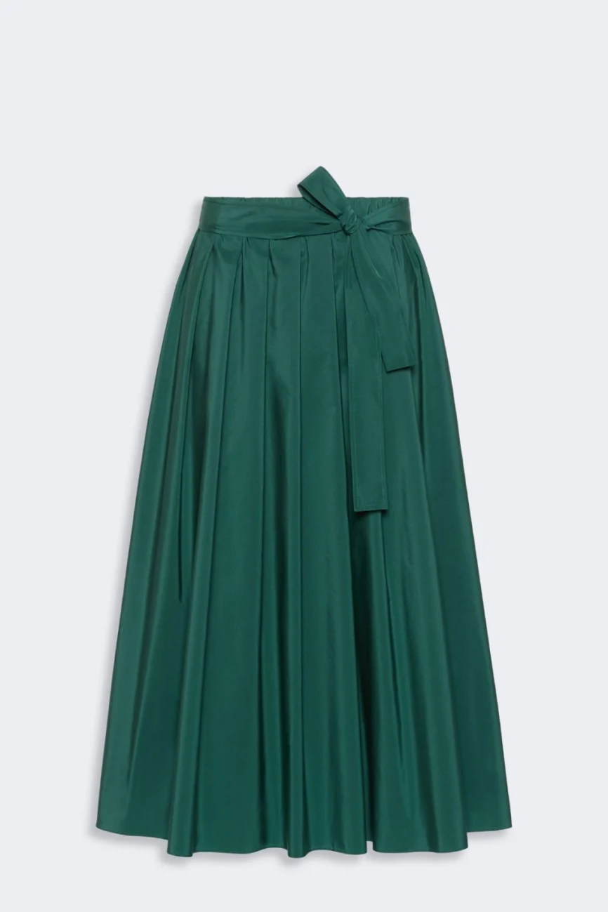 Weekend Max Mara gonna in taffetas verde WKDALPACA