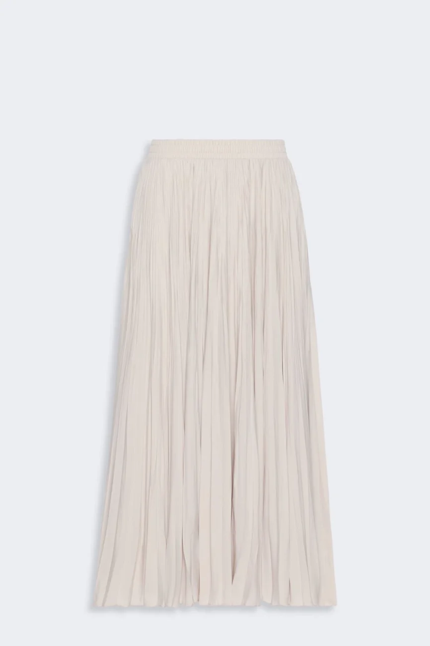 Weekend Max Mara gonna a pieghe plissè avorio WKDFOGGIA