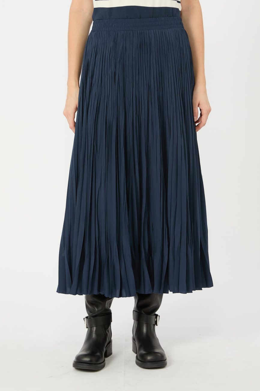 Weekend Max Mara gonna a pieghe plissè blu WKDFOGGIA
