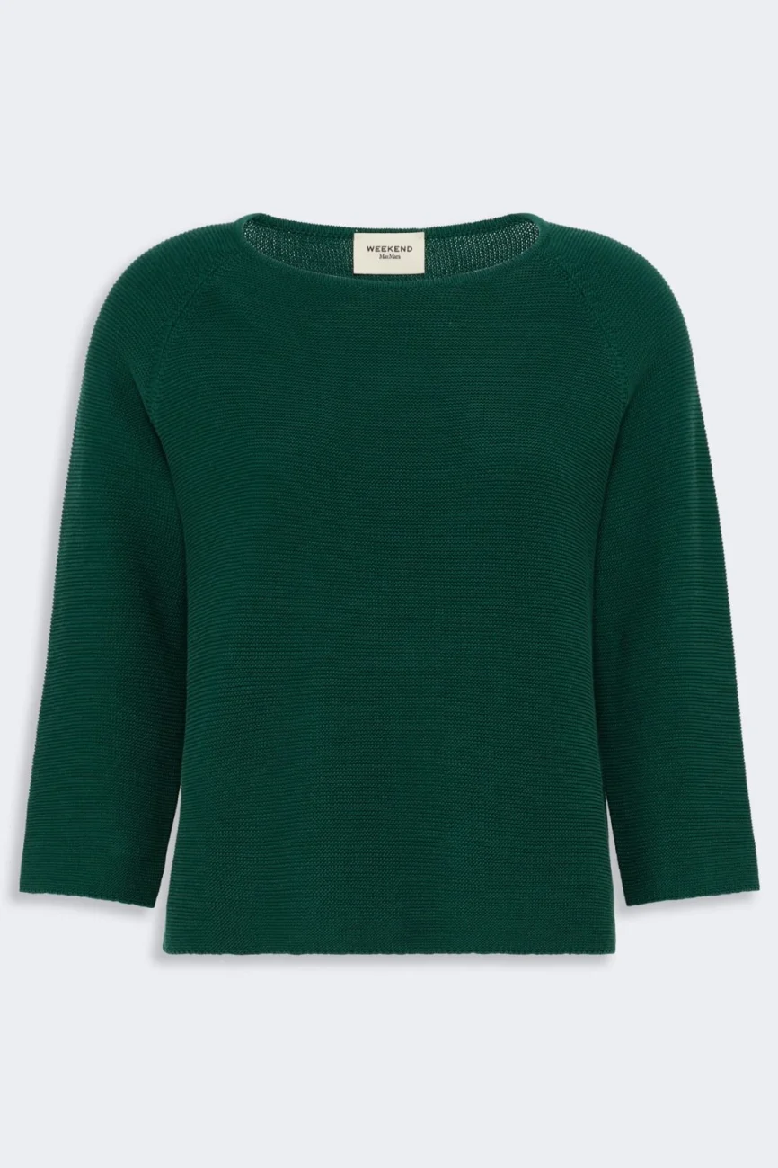 Weekend Max Mara maglia in cotone verde scuro WKDADDOTTO