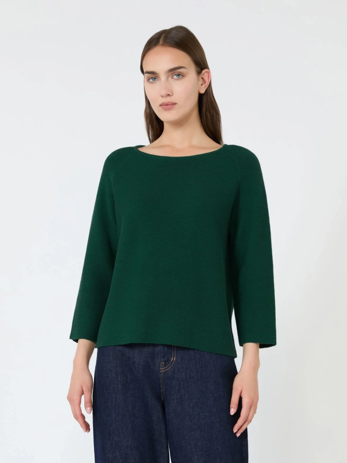 Weekend Max Mara maglia in cotone verde scuro WKDADDOTTO