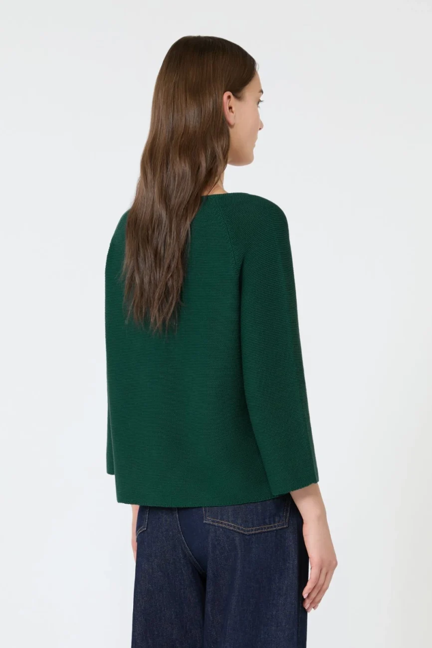 Weekend Max Mara maglia in cotone verde scuro WKDADDOTTO
