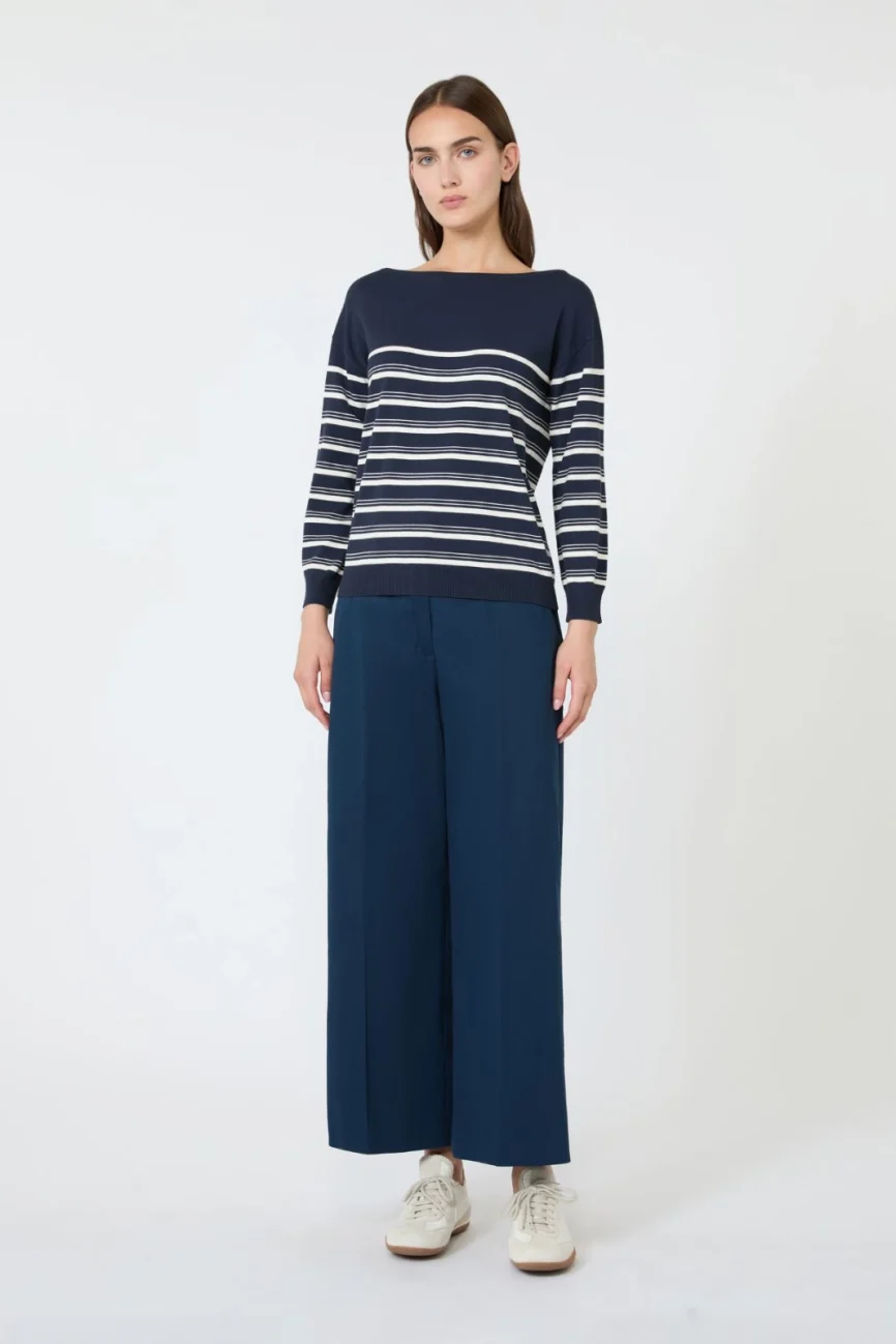 Weekend Max Mara pantalone in cotone blu WKDURIAL